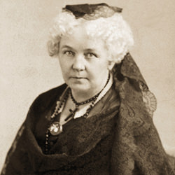 Black and white portrait of Elizabeth Cady Stanton.